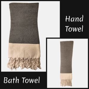 Turkish Cotton Bath & Hand Towels (Set of 2) NWOT